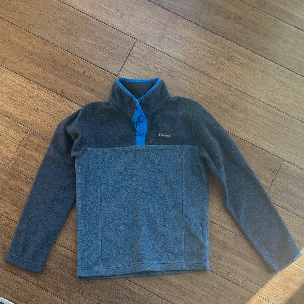 Columbia Kids' M 10-12 Navy and Blue Fleece Snap-T Pullover